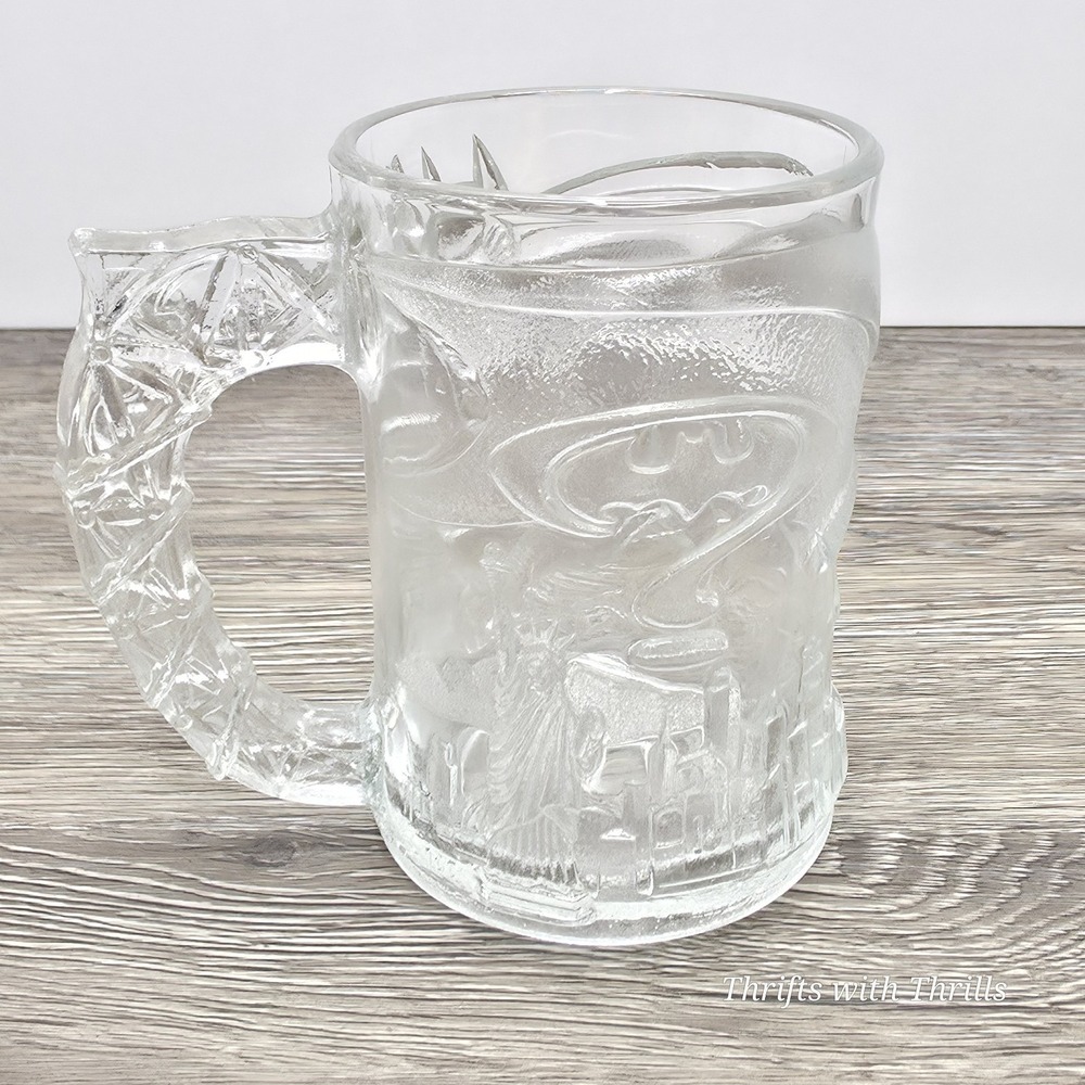 Vintage 1995 McDonald's Batman Forever "Batman" Glass Coffee Mug